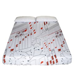 Musical Scales Note Fitted Sheet (queen Size)