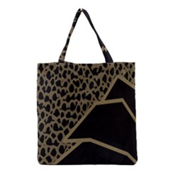 Polka Spot Grey Black Grocery Tote Bag