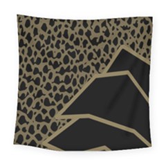 Polka Spot Grey Black Square Tapestry (large) by Mariart