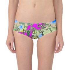 Painting Map Pink Green Blue Street Classic Bikini Bottoms