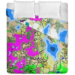 Painting Map Pink Green Blue Street Duvet Cover Double Side (california King Size) by Mariart