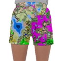 Painting Map Pink Green Blue Street Sleepwear Shorts View1