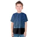 Forest Tree Night Blue Black Man Kids  Cotton Tee View1