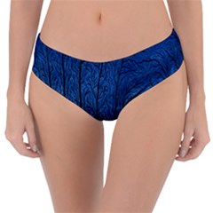 Forest Tree Night Blue Black Man Reversible Classic Bikini Bottoms