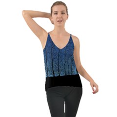 Forest Tree Night Blue Black Man Cami