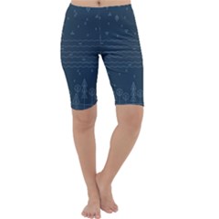 Rain Hill Tree Waves Sky Water Cropped Leggings 