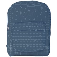 Rain Hill Tree Waves Sky Water Full Print Backpack