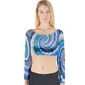 Psycho Hole Chevron Wave Seamless Long Sleeve Crop Top View1