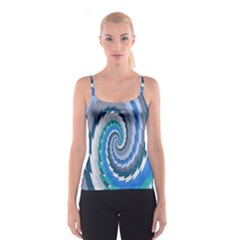 Psycho Hole Chevron Wave Seamless Spaghetti Strap Top by Mariart