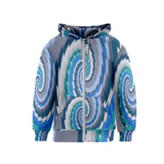 Psycho Hole Chevron Wave Seamless Kids  Zipper Hoodie