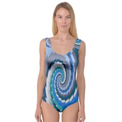 Psycho Hole Chevron Wave Seamless Princess Tank Leotard 