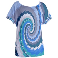 Psycho Hole Chevron Wave Seamless Women s Oversized Tee by Mariart