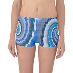 Psycho Hole Chevron Wave Seamless Boyleg Bikini Bottoms