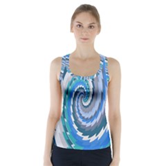 Psycho Hole Chevron Wave Seamless Racer Back Sports Top