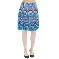 Psycho Hole Chevron Wave Seamless Pleated Skirt