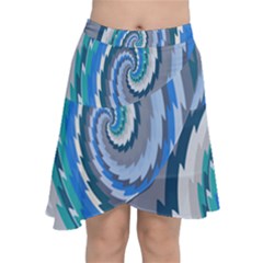 Psycho Hole Chevron Wave Seamless Chiffon Wrap