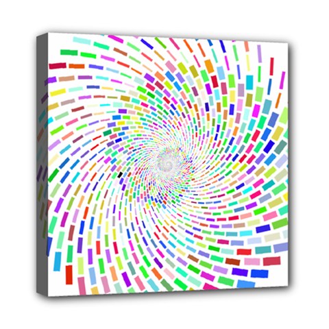 Prismatic Abstract Rainbow Mini Canvas 8  X 8 