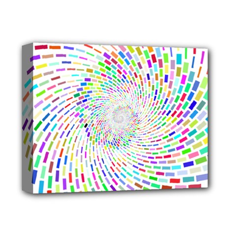 Prismatic Abstract Rainbow Deluxe Canvas 14  X 11 