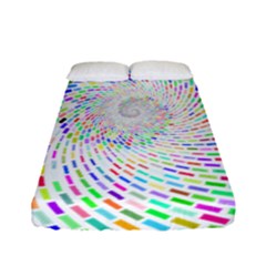 Prismatic Abstract Rainbow Fitted Sheet (full/ Double Size)