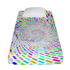 Prismatic Abstract Rainbow Fitted Sheet (single Size) by Mariart