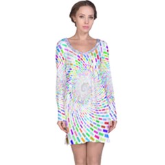 Prismatic Abstract Rainbow Long Sleeve Nightdress by Mariart