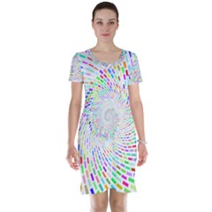 Prismatic Abstract Rainbow Short Sleeve Nightdress