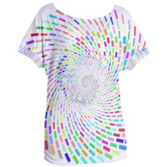 Prismatic Abstract Rainbow Women s Oversized Tee