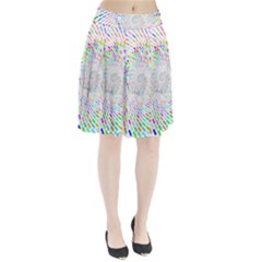 Prismatic Abstract Rainbow Pleated Skirt by Mariart