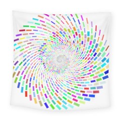 Prismatic Abstract Rainbow Square Tapestry (large) by Mariart