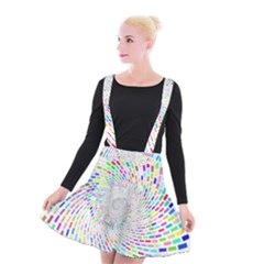 Prismatic Abstract Rainbow Suspender Skater Skirt by Mariart