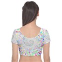 Prismatic Abstract Rainbow Velvet Crop Top View2