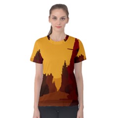 Road Trees Stop Light Richmond Ace Women s Cotton Tee