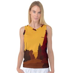 Road Trees Stop Light Richmond Ace Women s Basketball Tank Top by Mariart