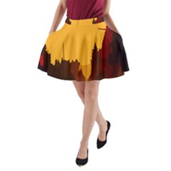 Road Trees Stop Light Richmond Ace A-line Pocket Skirt