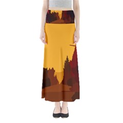 Road Trees Stop Light Richmond Ace Full Length Maxi Skirt by Mariart