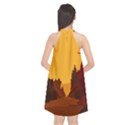 Road Trees Stop Light Richmond Ace Halter Neckline Chiffon Dress  View2