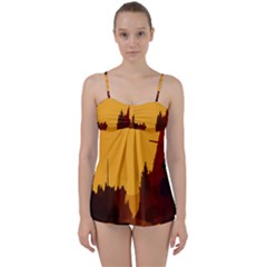 Road Trees Stop Light Richmond Ace Babydoll Tankini Set by Mariart