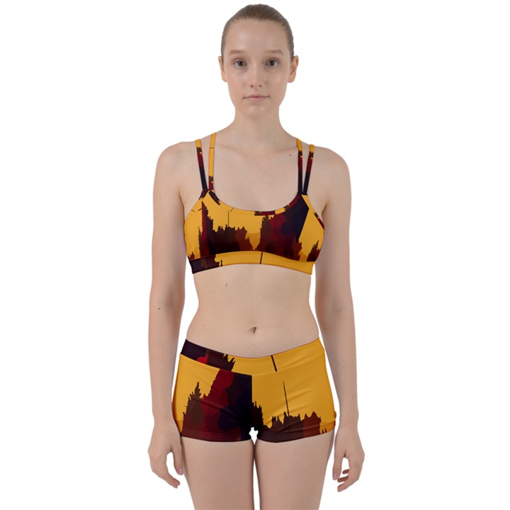 Road Trees Stop Light Richmond Ace Women s Sports Set