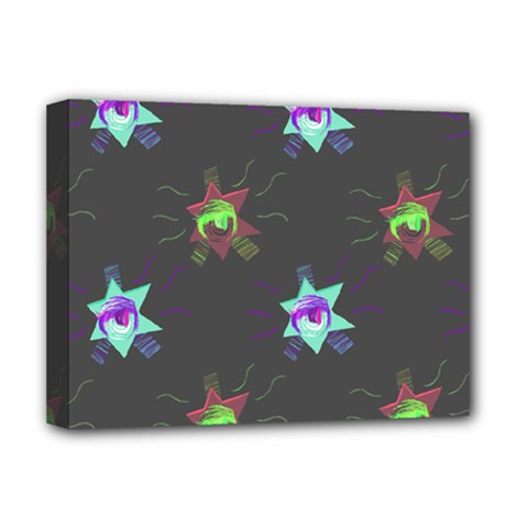 Random Doodle Pattern Star Deluxe Canvas 16  X 12  