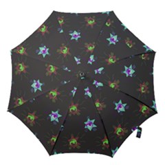 Random Doodle Pattern Star Hook Handle Umbrellas (small)