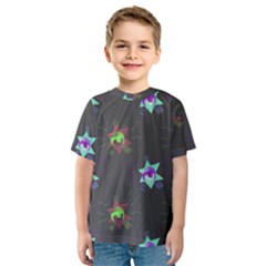 Random Doodle Pattern Star Kids  Sport Mesh Tee