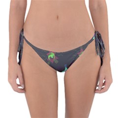 Random Doodle Pattern Star Reversible Bikini Bottom