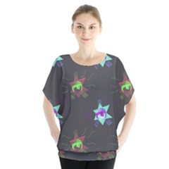 Random Doodle Pattern Star Blouse