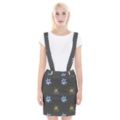 Random Doodle Pattern Star Braces Suspender Skirt