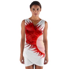 Rambutan Fruit Red Sweet Wrap Front Bodycon Dress by Mariart