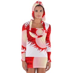 Rambutan Fruit Red Sweet Long Sleeve Hooded T-shirt