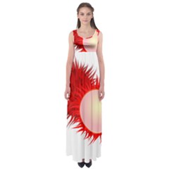 Rambutan Fruit Red Sweet Empire Waist Maxi Dress by Mariart