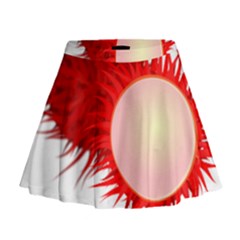 Rambutan Fruit Red Sweet Mini Flare Skirt