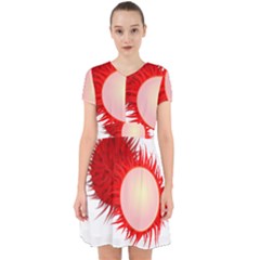 Rambutan Fruit Red Sweet Adorable In Chiffon Dress