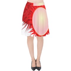 Rambutan Fruit Red Sweet Velvet High Waist Skirt